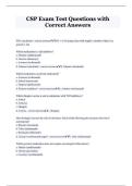 CSP Exam &ndash; Test Questions with Correct Answers Complete Study Guide