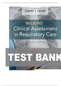 TEST BANK FOR Wilkins' Clinical Assessment in Respiratory Care 9th Edition by Albert J&period; Heuer ISBN&colon;978-0323696999 COMPLETE GUIDE ALL CHAPTERS COVERED 100&percnt; VERIFIED A&plus; GRADE ASSURED&excl;&excl;&excl;&excl;&excl;NEW LATEST UPDATE&excl;&excl;&excl;&excl;&excl;