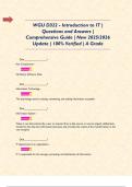 WGU D322 - Introduction to IT &vert; Questions and Answers &vert; Comprehensive Guide &vert; New 2025&sol;2026 Update &vert; 100&percnt; Verified &vert; A Grade    