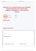 BIOLOGY 133 LAB QUESTIONS AND ANSWERS WITH COMPLETE SOLUTIONS 100&percnt; CORRECT &vert; GRADED A&plus; &vert; NEW 2025-2026 UPDATE