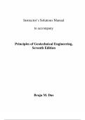 Instructor&rsquo;s Solutions Manual for Principles of Geotechnical Engineering 7th Edition by Braja M&period; Das&comma; Chapters 1-18 