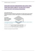 EXCELSIOR COLLEGE NURX109&sol;NUR 109 LATEST FINAL  EXAM 2025&sol;2026 COMPETE 150 MULTIPLE CHOICE  QUESTION WITH RATIONALE&sol;ANSWERED