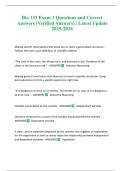 Bio 133 Exam 1 Questions and Correct Answers &lpar;Verified Answers&rpar; &vert; Latest Update 2025-2026