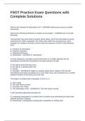 FSOT Practice Exam Questions with Complete Solutions