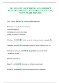 BIO 133 QUIZ 2 QUESTIONS AND CORRECT ANSWERS &lpar;VERIFIED ANSWERS&rpar; &vert; GRADED A&plus; &vert; NEW UPDATE 2025-2026