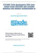 PYC4805 Child development 2026 exam newest actual 2025&sol;2026 with complete questions and answers verified&sol;graded a&plus;