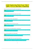 Audio Engineering Mock Exam &ast;Q&A&ast;  &lpar;100&percnt; Correct&rpar; 2025&sol;2026 &vert;VERIFIED&vert; 