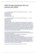 FSOT Practice Questions first set - practice test online