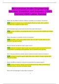 Microphones Audio Engineering-  Updated Question and Answers &lbrack;100&percnt;  Correct&rsqb; 2025 Latest Version 