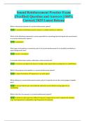 Sound Reinforcement Practice Exam  &lpar;&vert;Verified&vert; Question and Answers &lbrack;100&percnt;  Correct&rsqb; 2025 Latest Release 