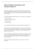 Mintz Chapter 4 questions and answers rated A&plus;
