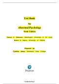 Test Bank for Abnormal Psychology 9th Edition by Thomas Oltmanns&comma;ISBN&semi; 9780134899053 All Chapters 1-18 Fully Covered&comma;Complete Guide A&plus;&vert;&vert;LATEST VERSION&vert;&vert;&period;