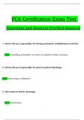 PCA Certification Exam Test  Questions and Answers &lpar;Verified by Expert&rpar;   Questions and Answers &lpar;Verified Answers&rpar; &vert;&vert; 100&percnt; VERIFIED &sol;&sol; A&plus; GRADED 2025&sol;2026