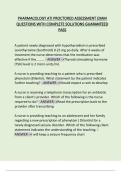 PHARMACOLOGY&lowbar;ATI&lowbar;PROCTORED&lowbar;ASSESSMENT&lowbar;EXAM&lowbar;QUESTIONS&lowbar;WITH&lowbar;COMPLETE SOLUTIONS