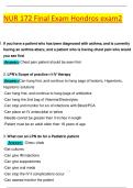 NUR 172 Final Exam Hondros exam2  Questions and Answers &lpar;Verified by Expert&rpar;   Questions and Answers &lpar;Verified Answers&rpar; &vert;&vert; 100&percnt; VERIFIED &sol;&sol; A&plus; GRADED 2025&sol;2026