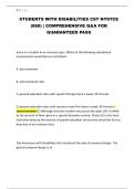 Students with Disabilities CST NYSTCE 060 Study Guide and Practice Exam Updated 2025&sol;2026 with Solution