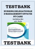 Test Bank For Nursing Delegation and Management of Patient Care 2nd Edition by Motacki 9780323321099 &lpar;All Chapters Included&rpar;&period;&comma;