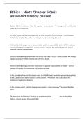 Ethics - Mintz Chapter 5 Quiz answered already passed