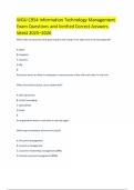 WGU C954 Information Technology Management Exam Questions and Verified Correct Answers latest 2025&ndash;2026