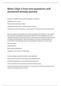 Mintz Chpt 2 from test questions well answered already passed