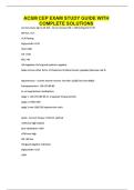 ACSM CEP EXAM STUDY GUIDE WITH COMPLETE SOLUTIONS