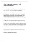 Mintz Chp Exam questions with complete solutions 