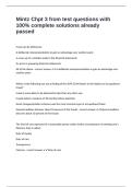 Mintz Chpt 3 from test questions with 100&percnt; complete solutions already passed