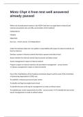 Mintz Chpt 4 from test well answered already passed