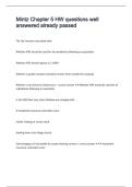 Mintz Chapter 5 HW questions well answered already passed
