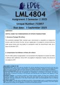 LML4804 Assignment 3 (ANSWERS) Semester 2 2025 - DISTINCTION GUARANTEED
