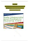 Test Bank for Safe Maternity and Pediatric Nursing Care 3rd Edition &lpar;F&period;A Davis &comma; 2025&rpar; by Luanne Linnard Palmer&comma; Isbn no&semi; 9781719648844&comma; all 38 Chapters Covered