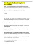 AIS Chapter 9&colon; Data Analytics in Accounting exam questions and 100&percnt; correct answers 2025