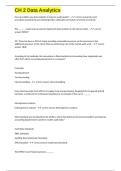 CH 2 Data Analytics exam questions and 100&percnt; correct answers 2025
