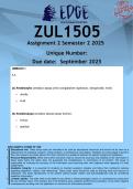  ZUL1505 Assignment 2 (ANSWERS) Semester 2 2025 - DISTINCTION GUARANTEED