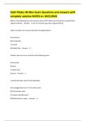 Stott Pilates Written Exam Questions and answers with complete solution RATED A&plus; 2025&sol;2026 
