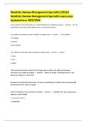Relativity Review Management Specialist &lpar;2025&rpar;&sol; Relativity Review Management Specialist exam prep Updated New 2025&sol;2026 