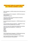 CPWM EXAM COMPLETE QUESTIONS AND 100&percnt; VERIFIED ANSWERS &lpar;LATEST&rpar;
