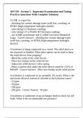 API 510 - Section 5 - Inspection Examination and Testing Practices Questions With Complete Solutions