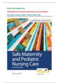 Full Test Bank For  Safe Maternity & Pediatric Nursing Care Second Edition By Luanne Linnard-Palmer &comma;Gloria Haile Coats