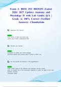 Exam 2&colon; BIOS 252&sol; BIOS252 &lpar;Latest 2026&sol; 2027 Update&rpar; Anatomy and Physiology II with Lab Guide&vert; Q&sol;A &vert; Grade A&vert; 100&percnt; Correct &lpar;Verified Answers&rpar; -Chamberlain