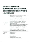 NR 601 LATEST EXAM - GUARANTEED PASS 100- WITH COMPLETE VERIFIED SOLUTIONS