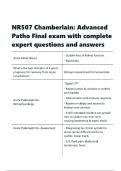 NR507 Chamberlain Advanced Patho Final exam with complete expert questions and answers