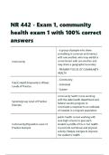 NR 442 - Exam 1&comma; community health exam 1 with 100- correct answers