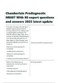 Chamberlain Prediagnostic NR607 With 80 expert questions and answers 2025 latest update