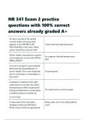 NR 341 Exam 2 practice questions with 100- correct answers already graded A&plus;&period;