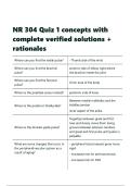 NR 304 Quiz 1 concepts with complete verified solutions &plus; rationales&period;