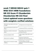 week 7 NR568 NR222 quiz 1 WGU D351 HRM Foundations NR 222 Exam -1 Chamberlain with 100&percnt; correct answers