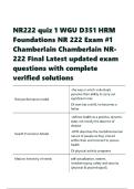 NR222 quiz 1 WGU D351 HRM Foundations NR 222 Exam -1 Chamberlain Chamberlain NR-222 Final questions & answers