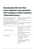 Chamberlain NR-222 Final Latest updated exam questions with complete verified solutions