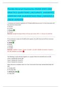 Florida General Contractor EXAM 2025 AND  PRACTICE QUESTIONS &vert;ACCURATE  ANSWERS&vert;  VERIFIED FOR GUARANTEED PASS &vert;GRADED A  &vert;NEW VERSION 